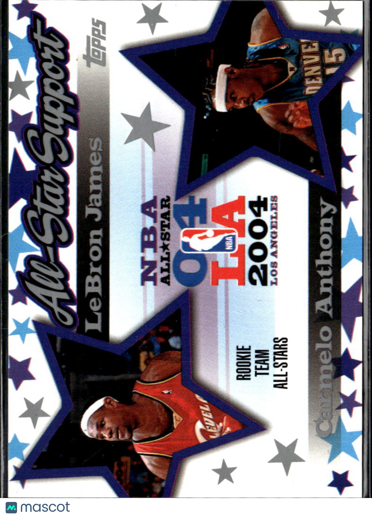 Carmelo Anthony LeBron James 2004 Topps All-Star Support Nuggets Cavaliers