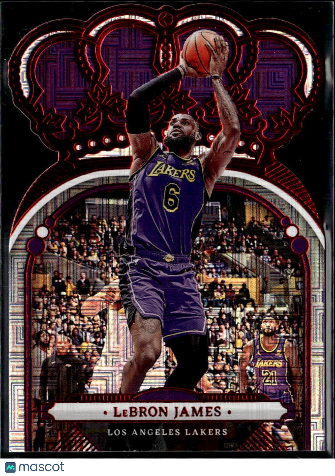 LeBron James 2022-23 Crown Royale Red #44 Los Angeles Lakers
