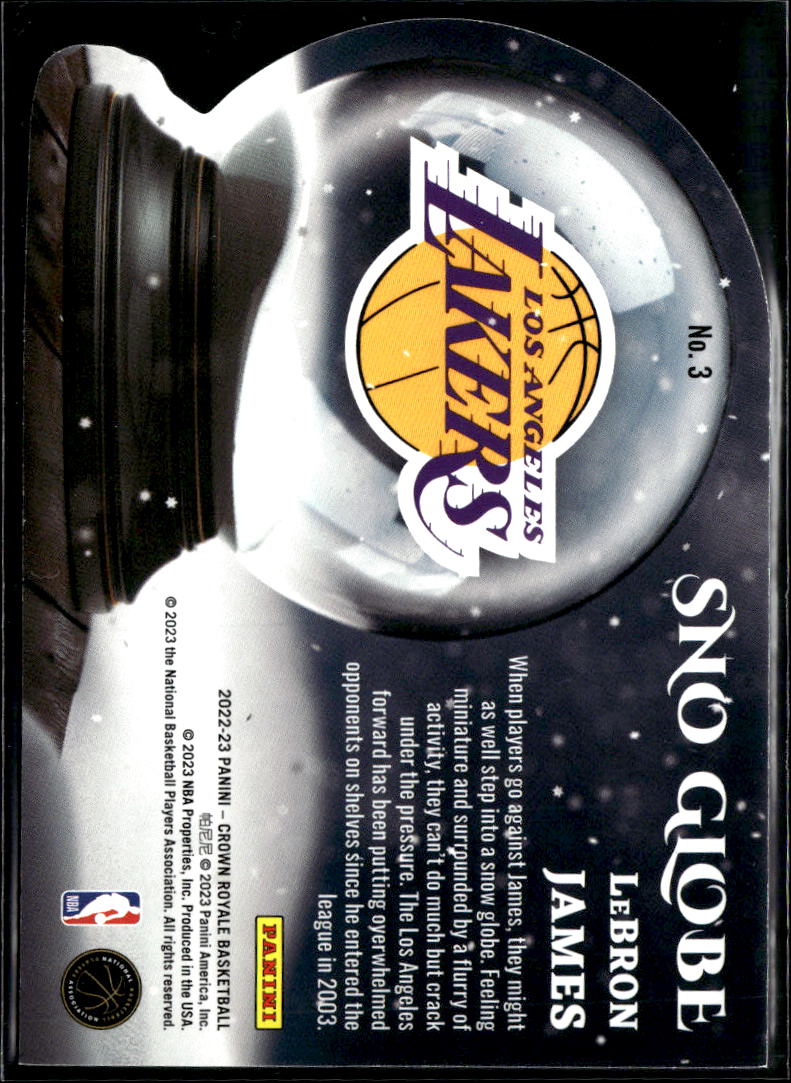 LeBron James 2023 Panini Crown Royale Sno Globe Los Angeles Lakers