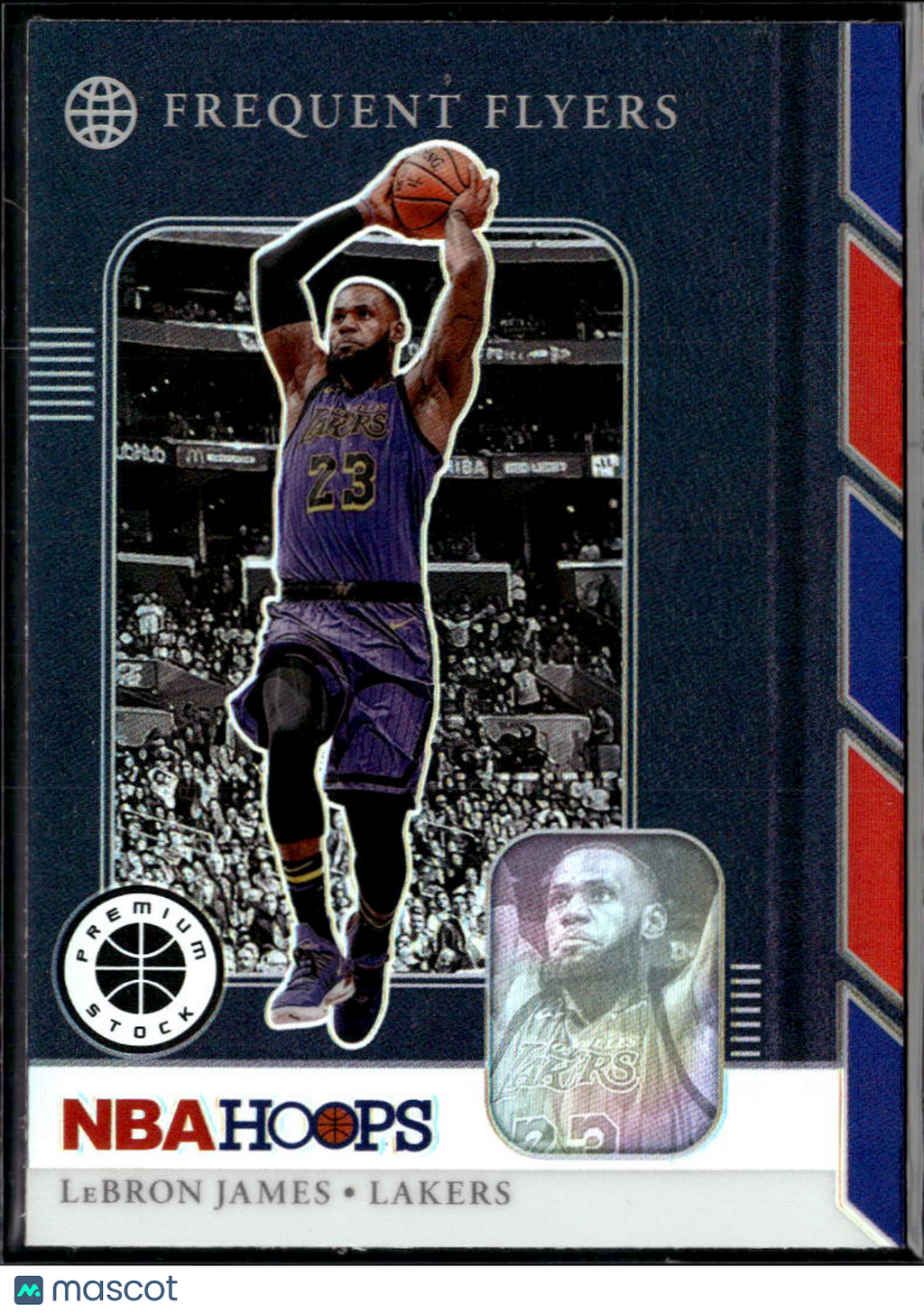 LeBron James 2019-20 Hoops Premium Stock Frequent Flyers Holo Los Angeles Lakers