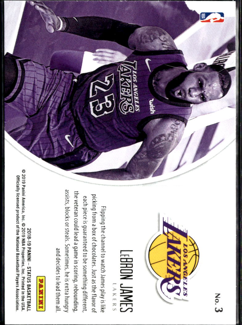 LeBron James 2018-19 Status Symbols Pink Los Angeles Lakers