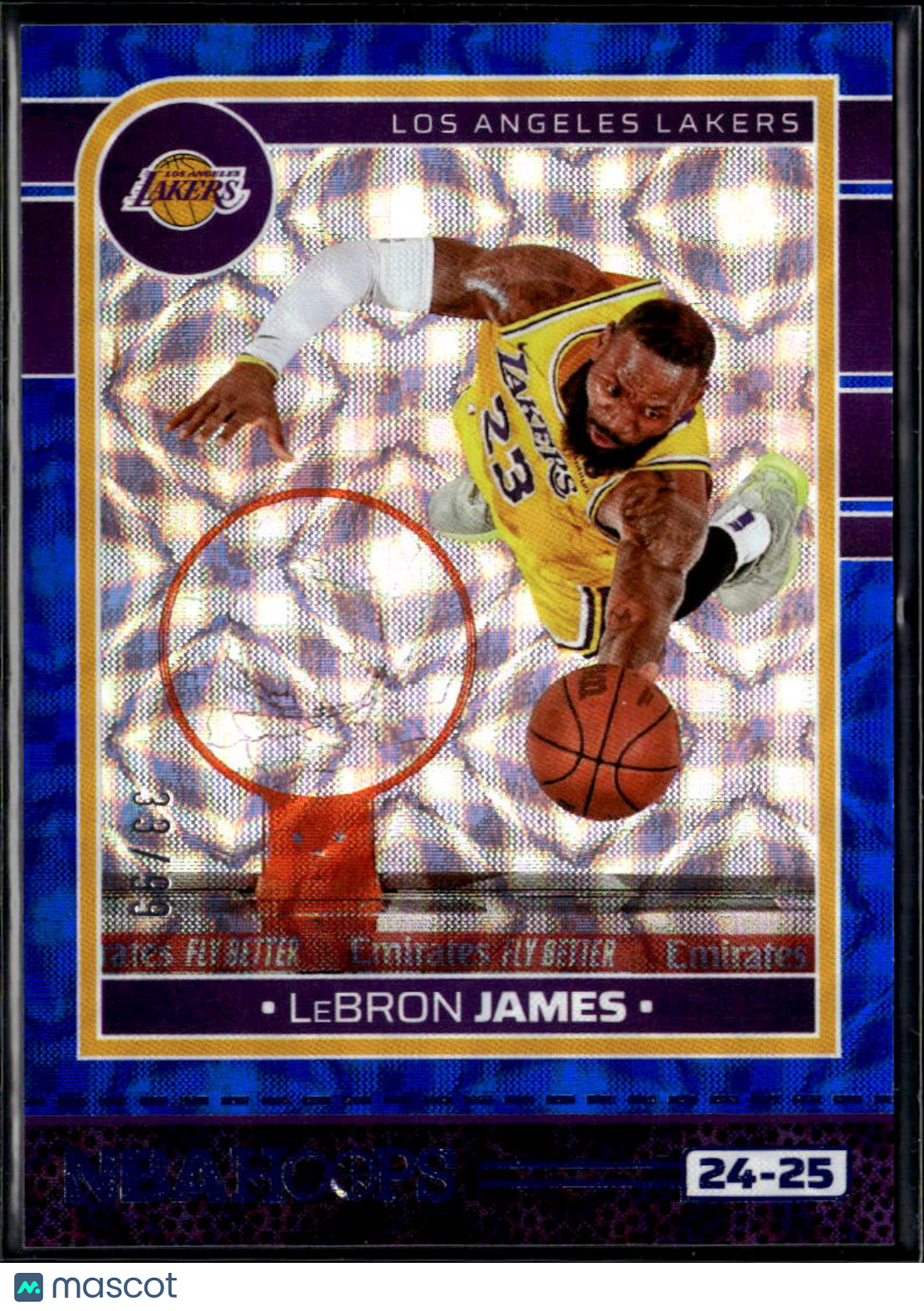 LeBron James 2024-25 NBA Hoops Blue 33/99 Los Angeles Lakers