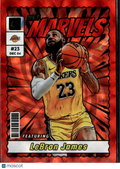 LeBron James 2023-24 Donruss Net Marvels Red Los Angeles Lakers
