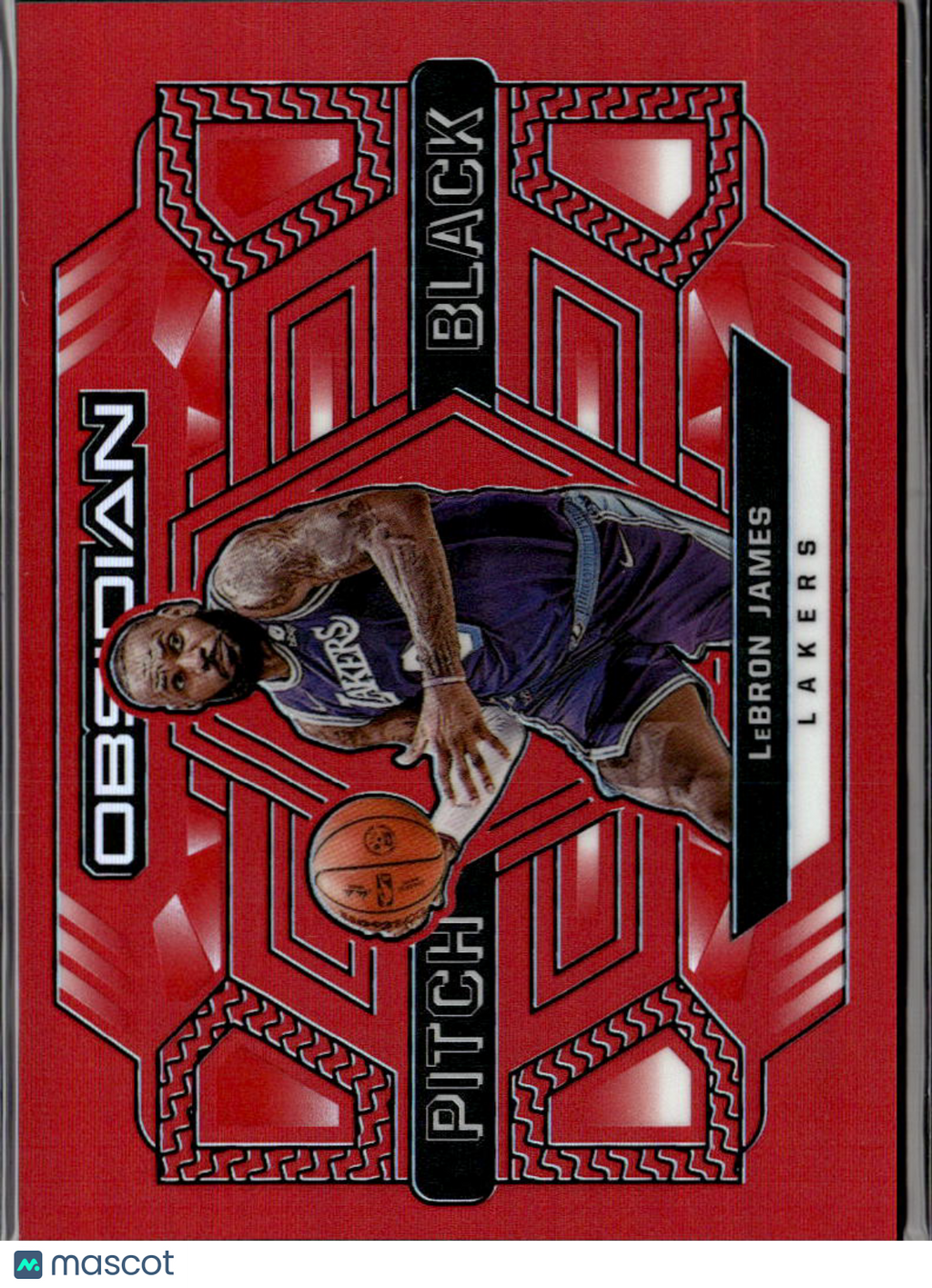 LeBron James 2021-22 Obsidian Pitch Black Red Los Angeles Lakers