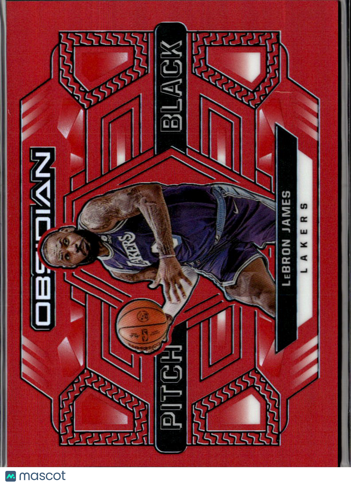 LeBron James 2021-22 Obsidian Pitch Black Red Los Angeles Lakers