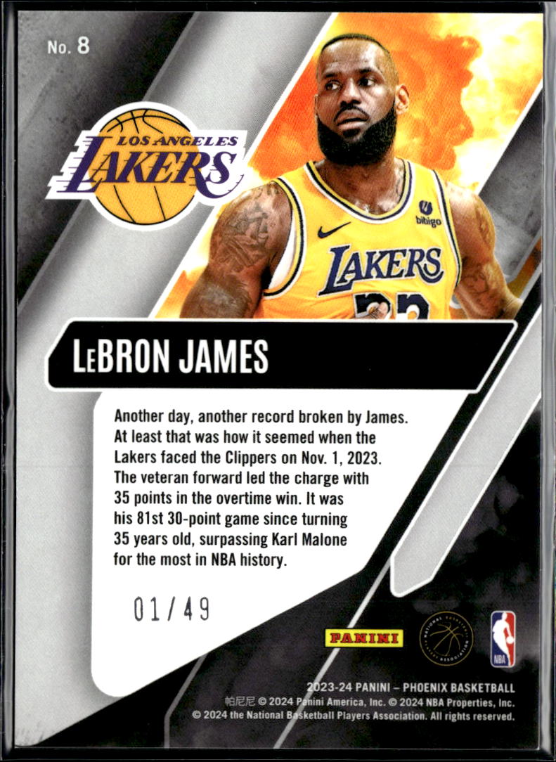 LeBron James 2023-24 Phoenix Operation Detonation 1/49 Los Angeles Lakers