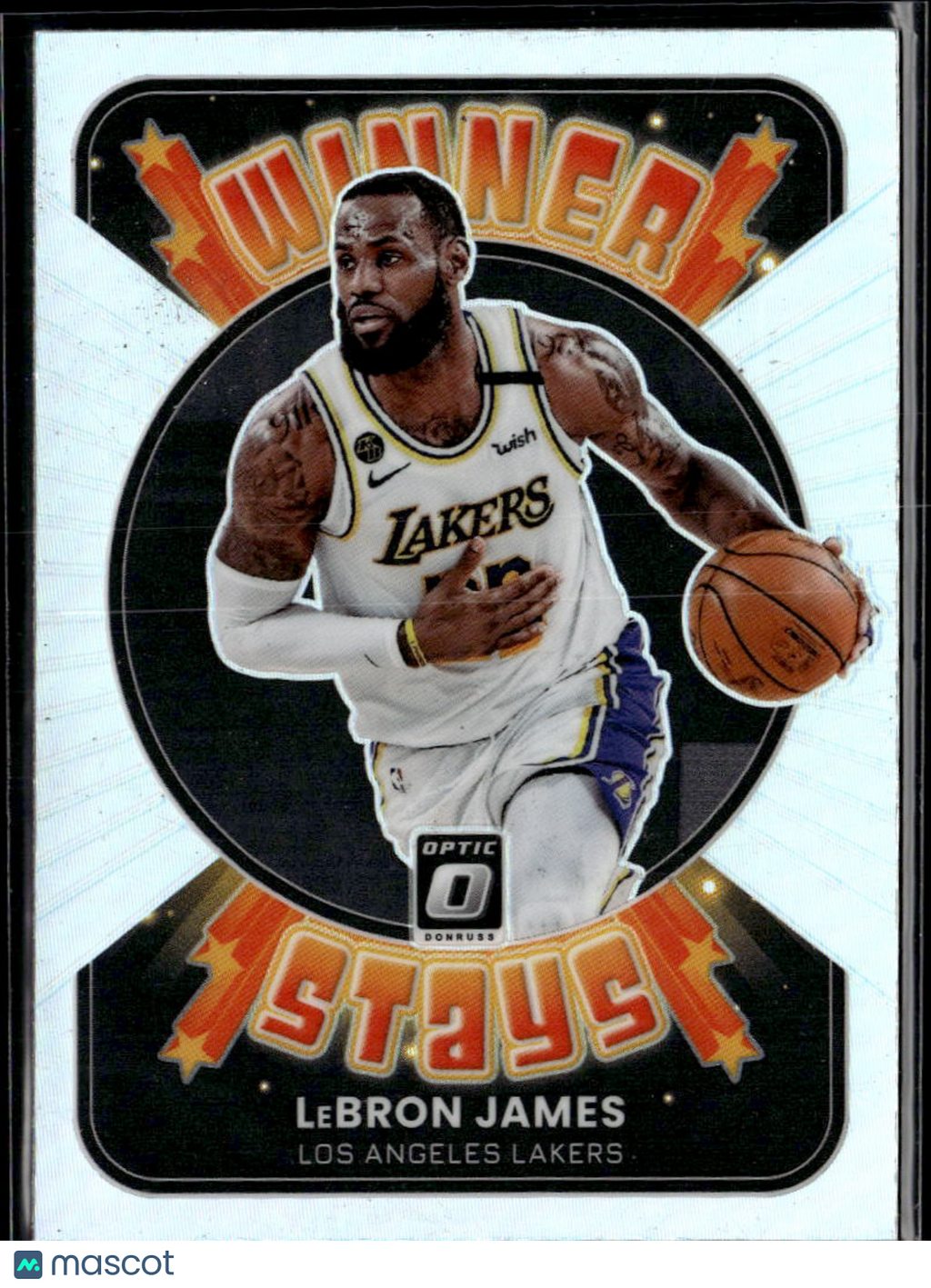 LeBron James 2021-22 Optic Winner Stays Holo Prizm Los Angeles Lakers