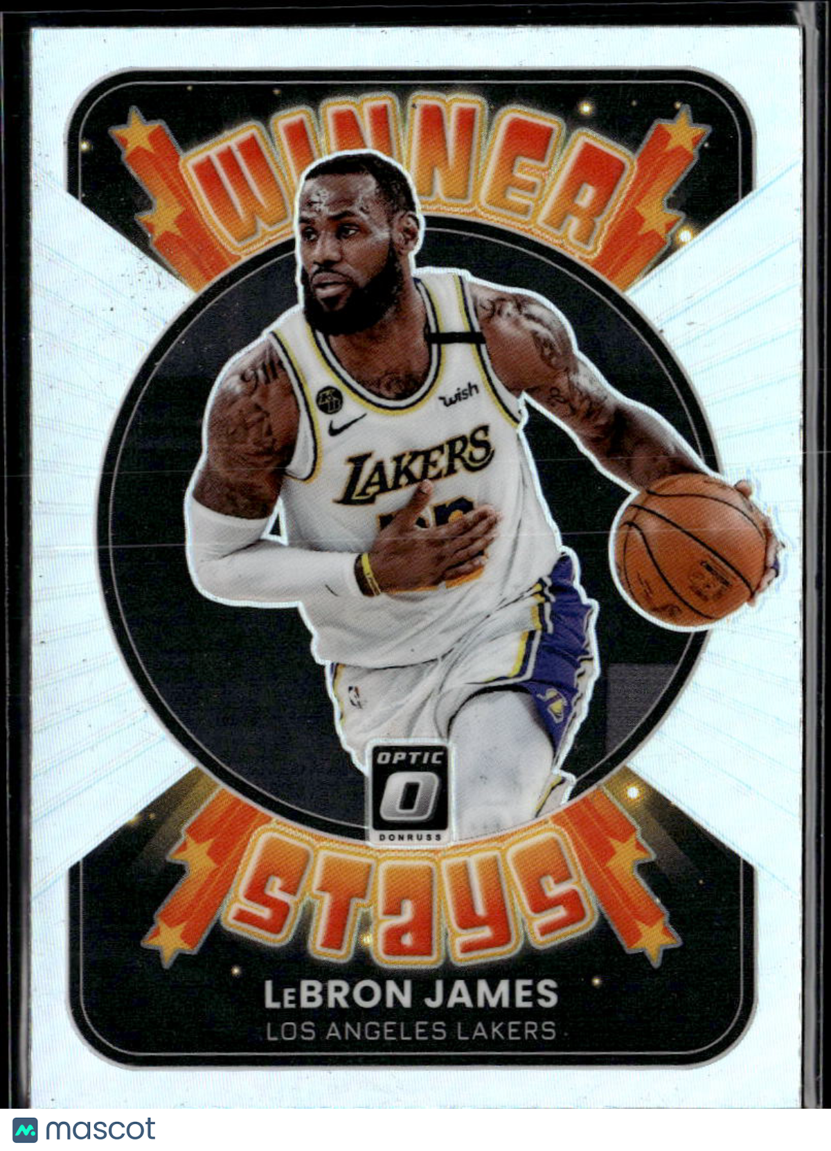 LeBron James 2021-22 Optic Winner Stays Holo Prizm Los Angeles Lakers