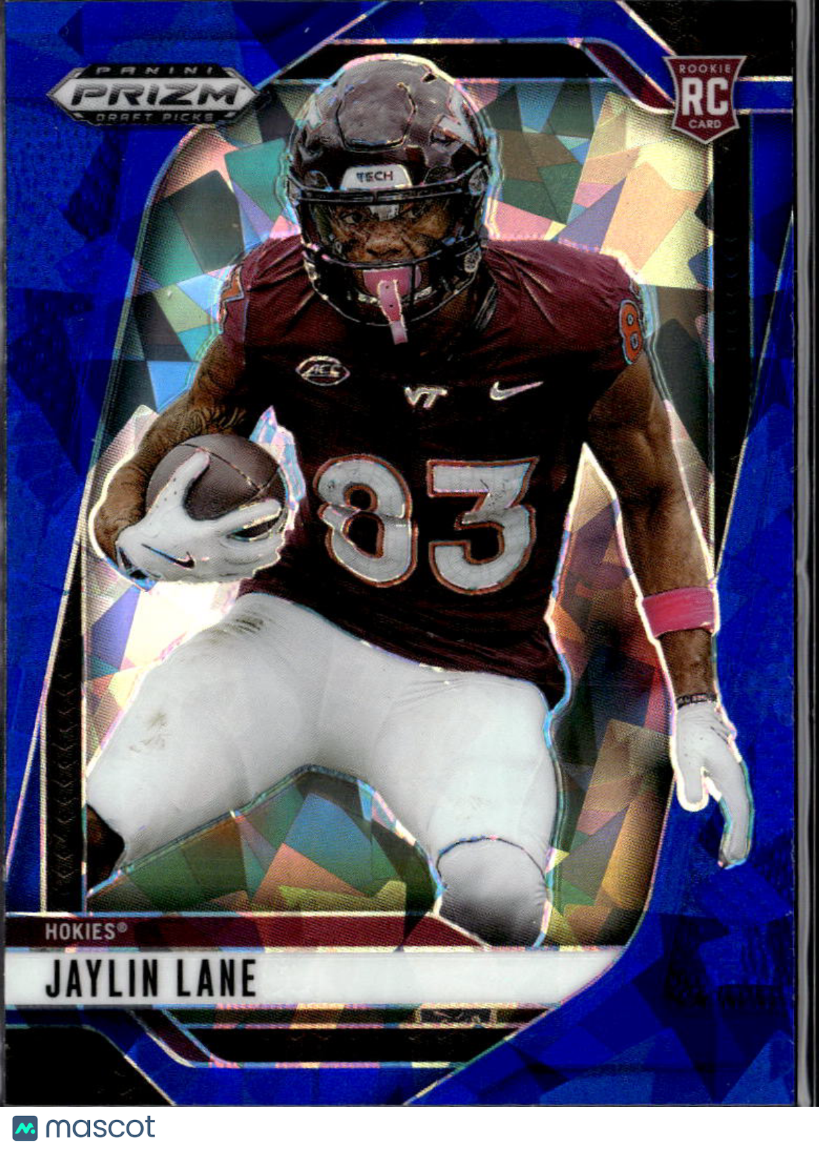 Jaylin Lane 2025 Prizm Draft Picks RC Blue Ice 136/149 Virginia Tech Hokies