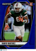 Damien Martinez 2025 Prizm Draft Picks RC Blue 86/249 Miami Hurricanes