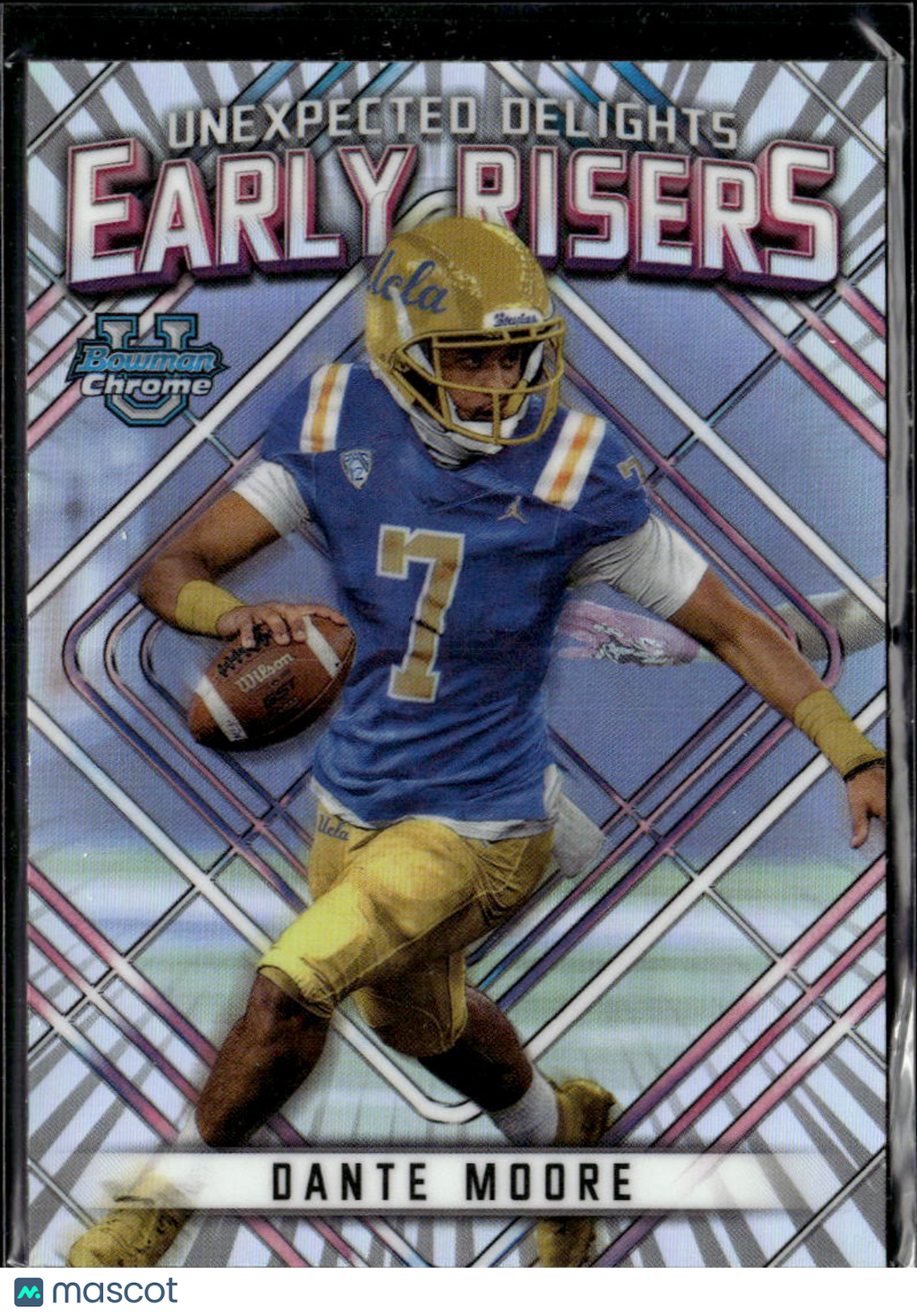 Dante Moore 2023 Bowman Chrome Unexpected Delights Early Risers RC UCLA Bruins
