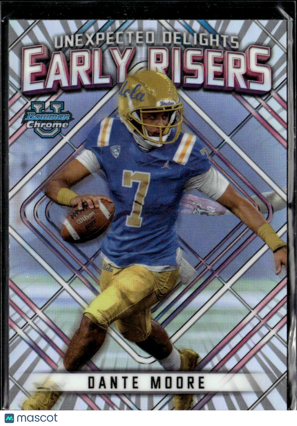 Dante Moore 2023 Bowman Chrome Unexpected Delights Early Risers RC UCLA Bruins