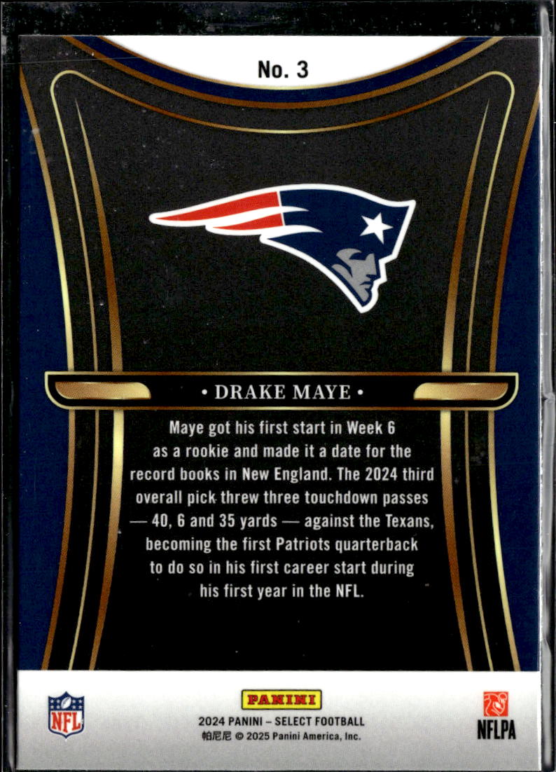 Drake Maye 2024 Select Phenomenon Rookie RC New England Patriots