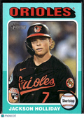 Jackson Holliday 2024 Topps Heritage Aqua Rookie RC Baltimore Orioles