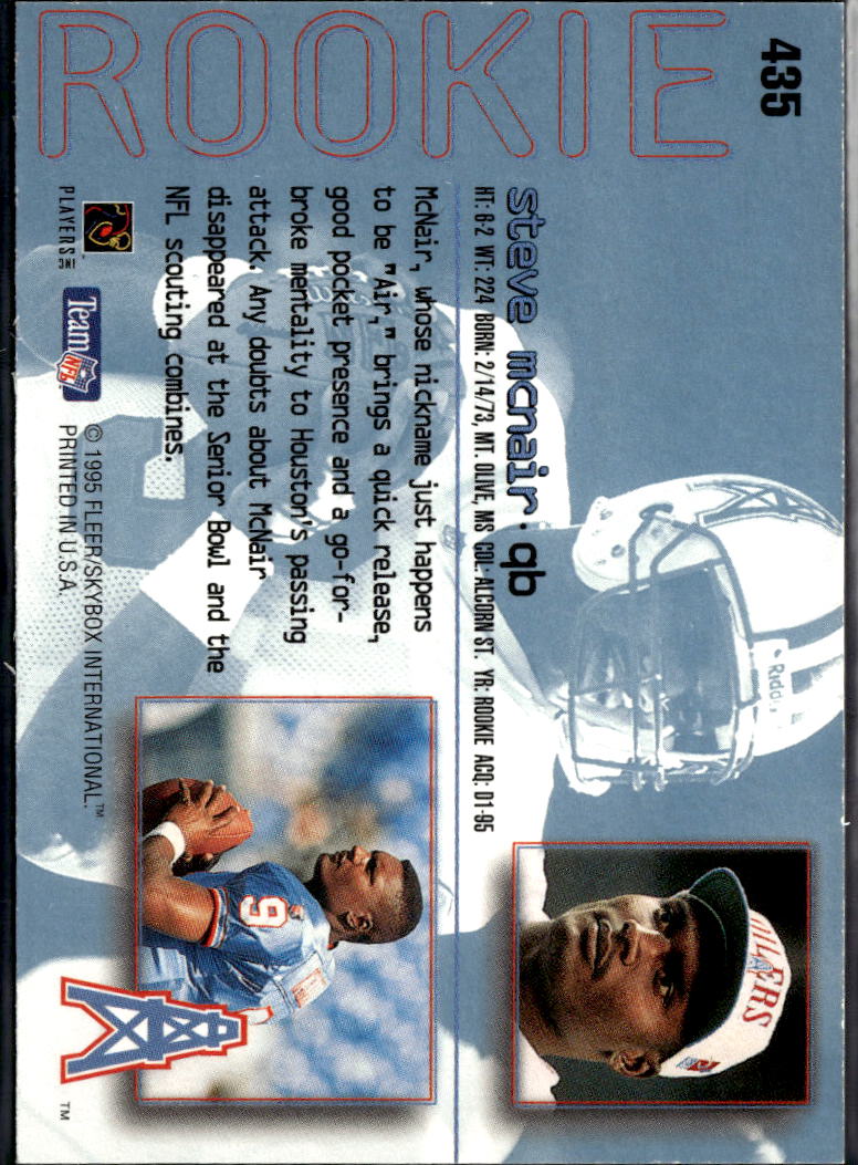 Steve McNair 1995 Fleer Ultra Extra Rookie RC Houston Oilers
