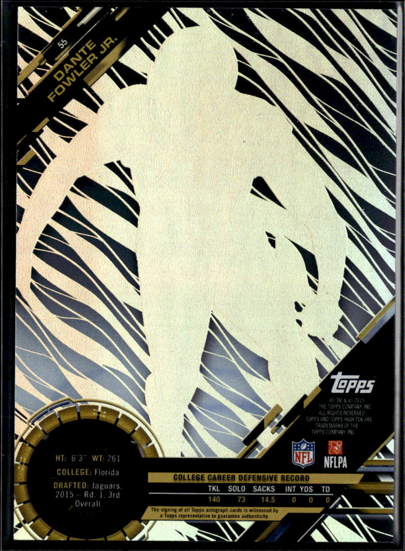 Dante Fowler Jr. 2015 Topps High Tek Auto Autograph RC Jacksonville Jaguars