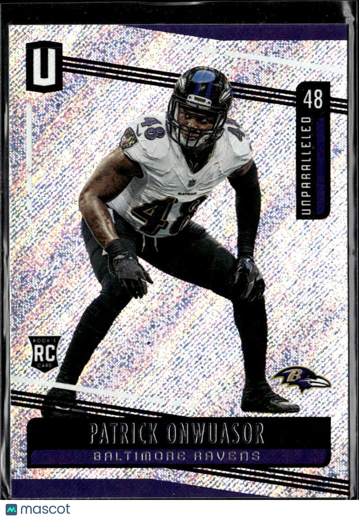 Patrick Onwuasor 2019 Panini Unparalleled Rookie RC Baltimore Ravens