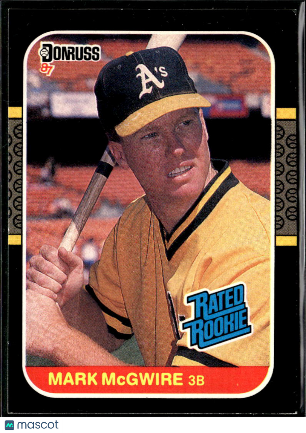Mark McGwire 1987 Donruss Rated Rookie RC Oakland Athletics