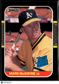 Mark McGwire 1987 Donruss Rated Rookie RC Oakland Athletics