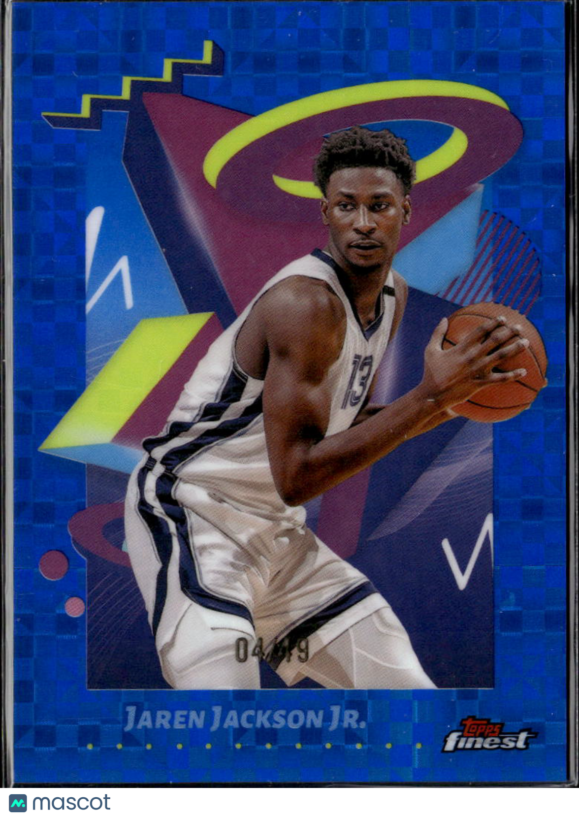 Jaren Jackson Jr. 2025 Topps Finest Blue Refractor /49 Memphis Grizzlies