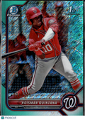 Roismar Quintana 2022 Bowman Chrome 1st Aqua Shimmer /125 Washington Nationals