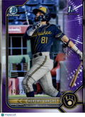 Jheremy Vargas 2022 Bowman Chrome 1st Purple Refractor /250 Milwaukee Brewers