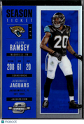 Jalen Ramsey 2018 Contenders Optic Blue /99 Jacksonville Jaguars