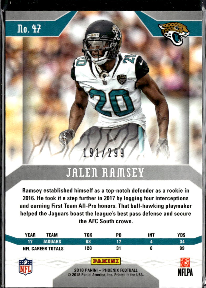 Jalen Ramsey 2018 Phoenix Red /299 Jacksonville Jaguars