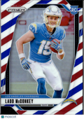 Ladd McConkey 2024 Prizm Red White and Blue RC Los Angeles Chargers