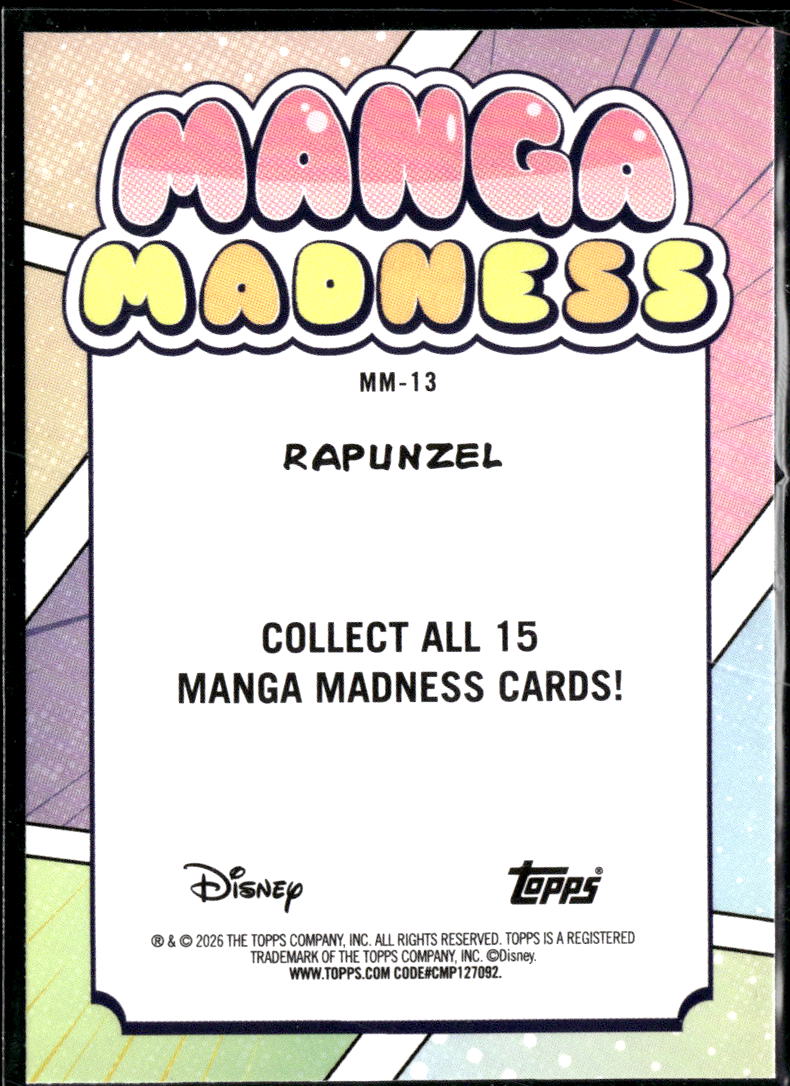 Rapunzel 2026 Topps Disney Manga Madness #MM-13