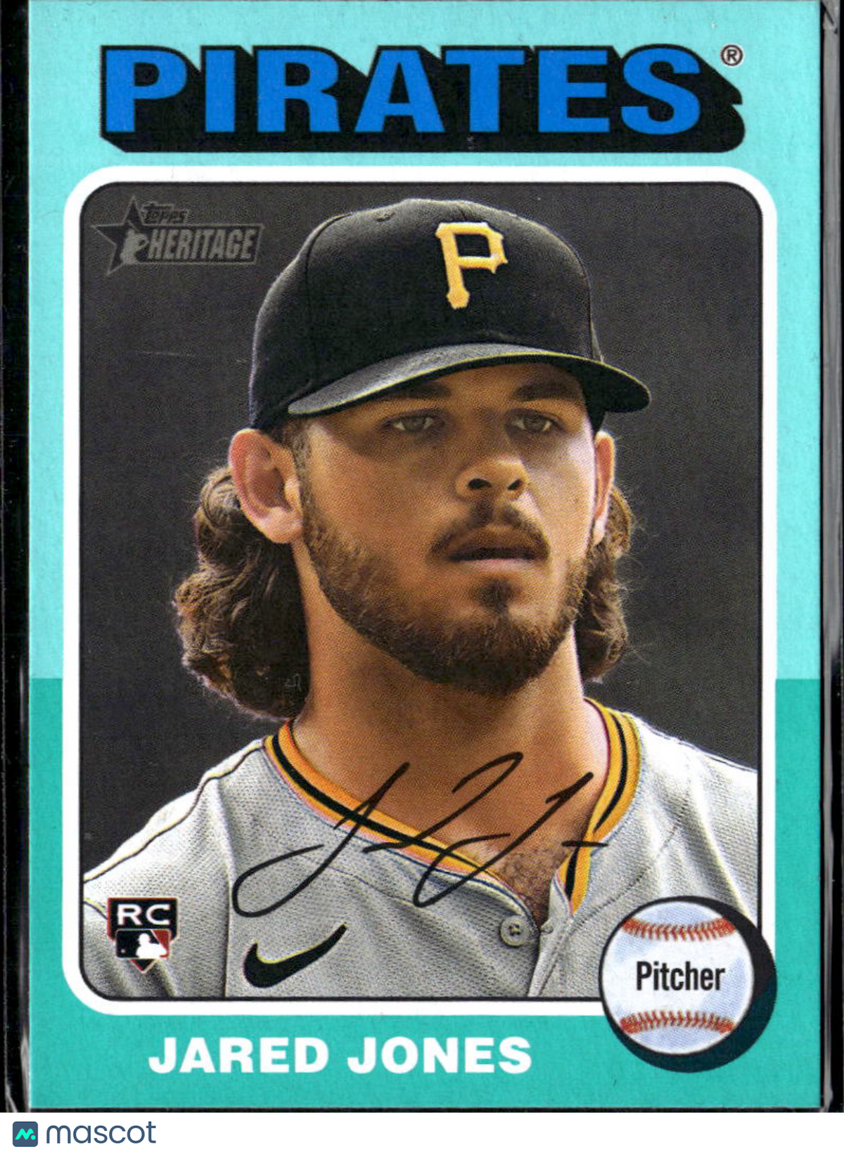 Jared Jones 2024 Topps Heritage Aqua Rookie RC SSP Pittsburgh Pirates