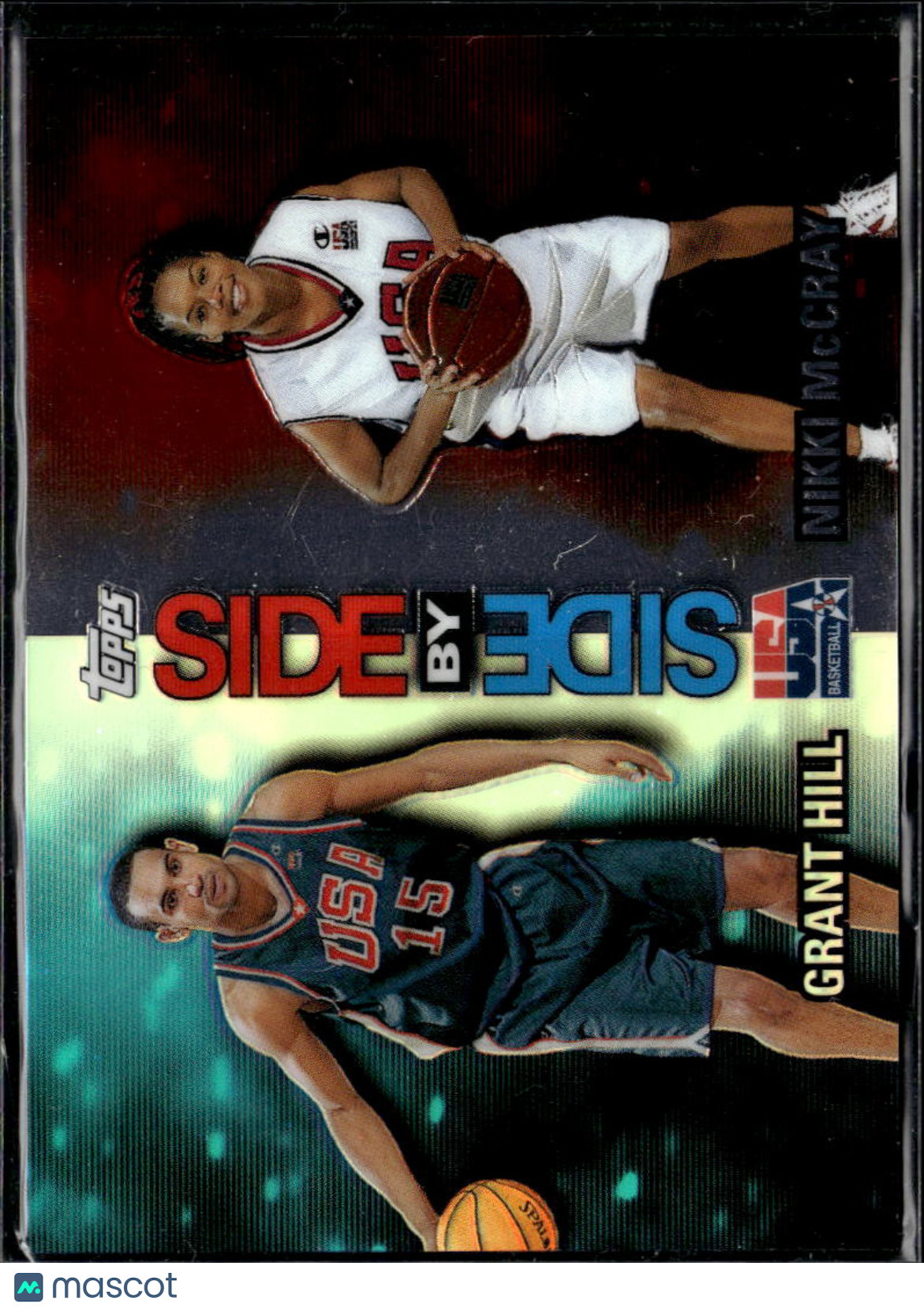 Grant Hill Nikki McCray 2000 Topps Chrome Side by Side Refractor USA Basketball