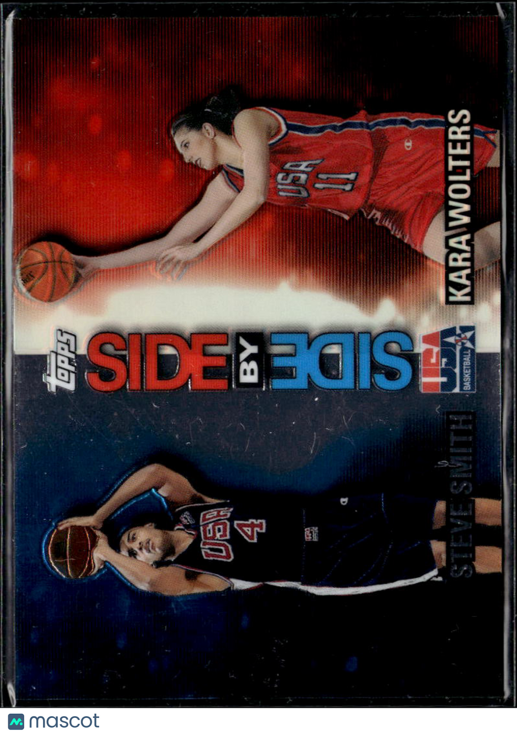 Steve Smith Kara Wolters 2000 Topps Side by Side Refractor USA Basketball