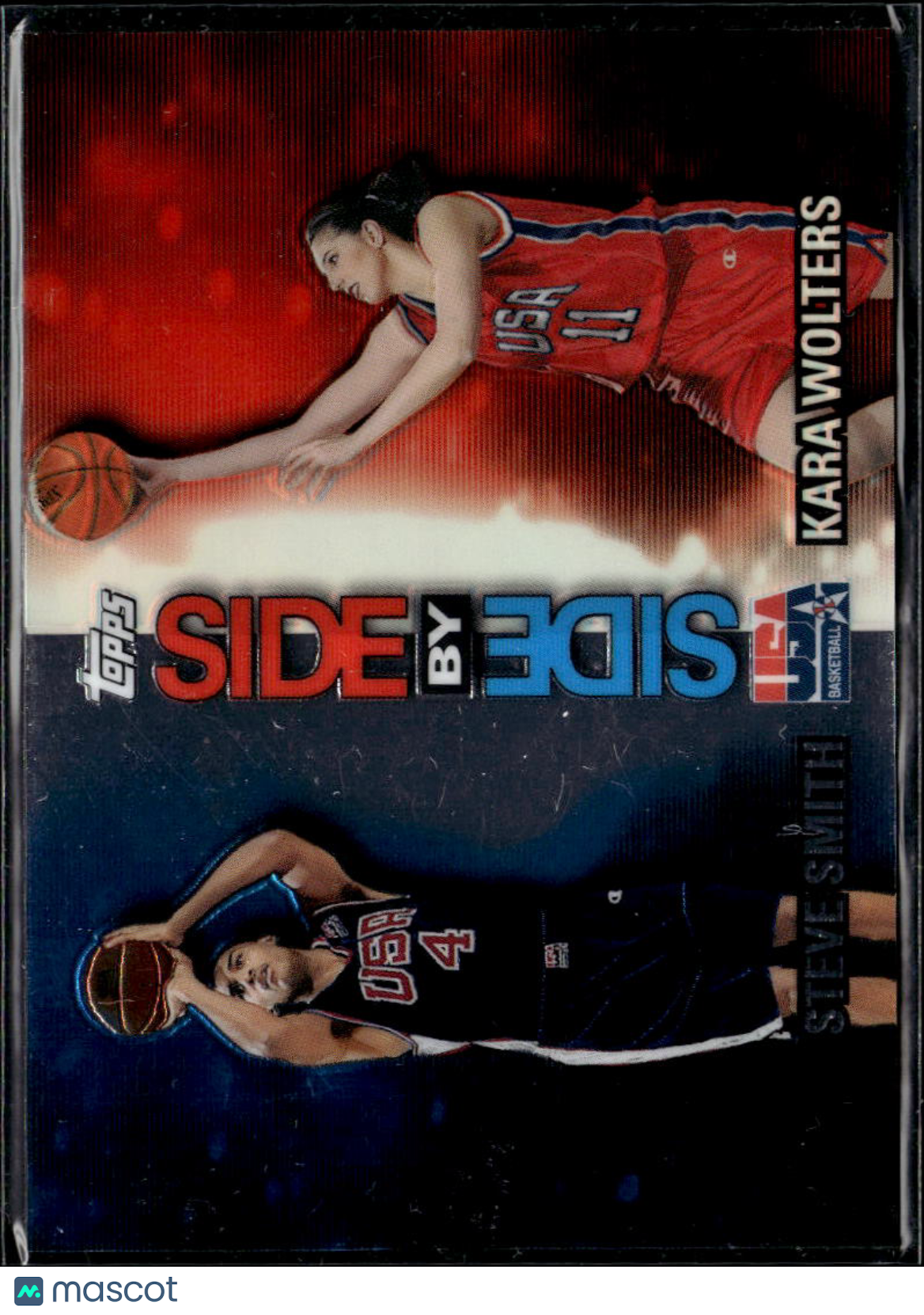 Steve Smith Kara Wolters 2000 Topps Side by Side Refractor USA Basketball
