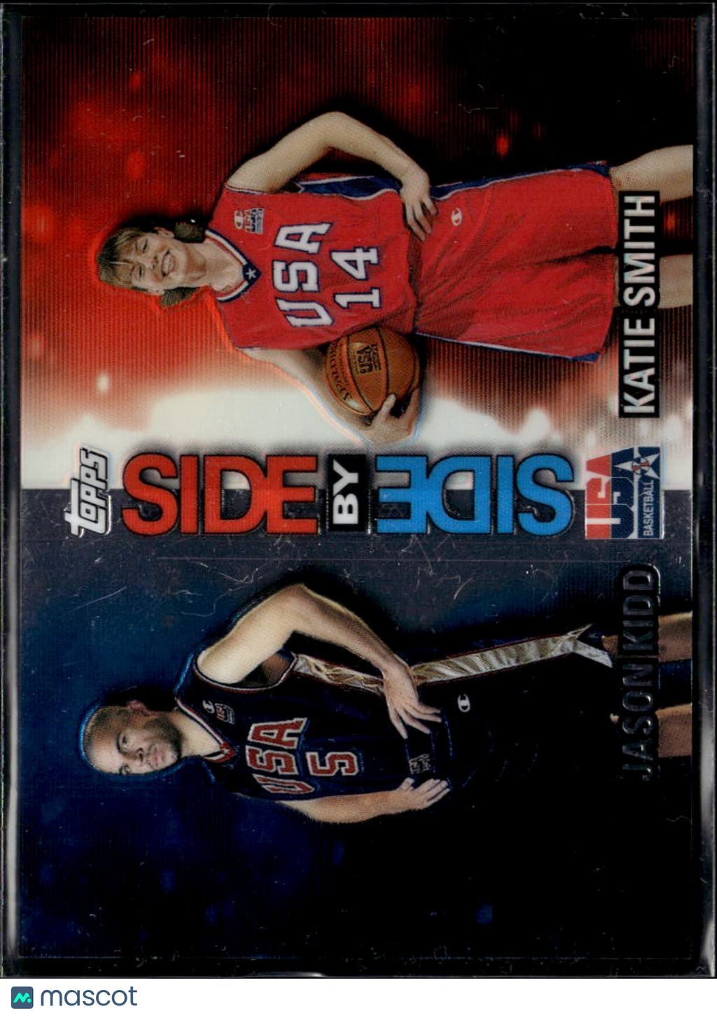 Katie Smith Jason Kidd 1993 Topps USA Side by Side Refractor USA Basketball