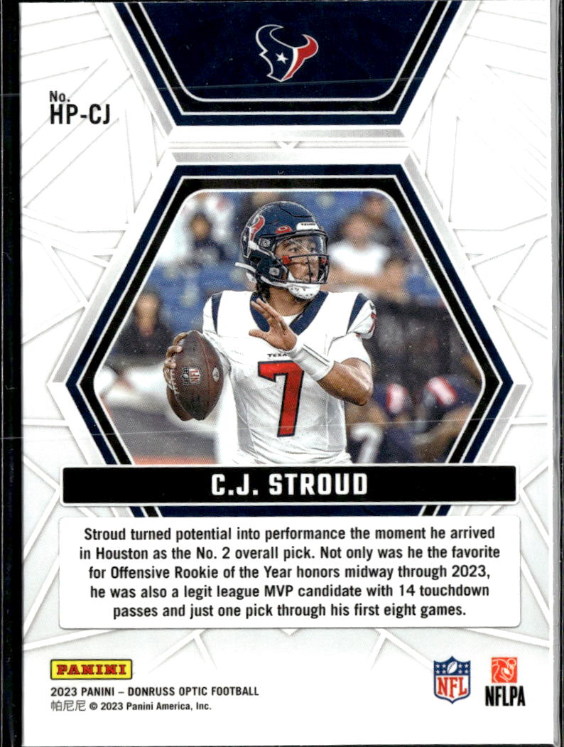 C.J. Stroud 2023 Optic Hidden Potential Rookie RC Houston Texans