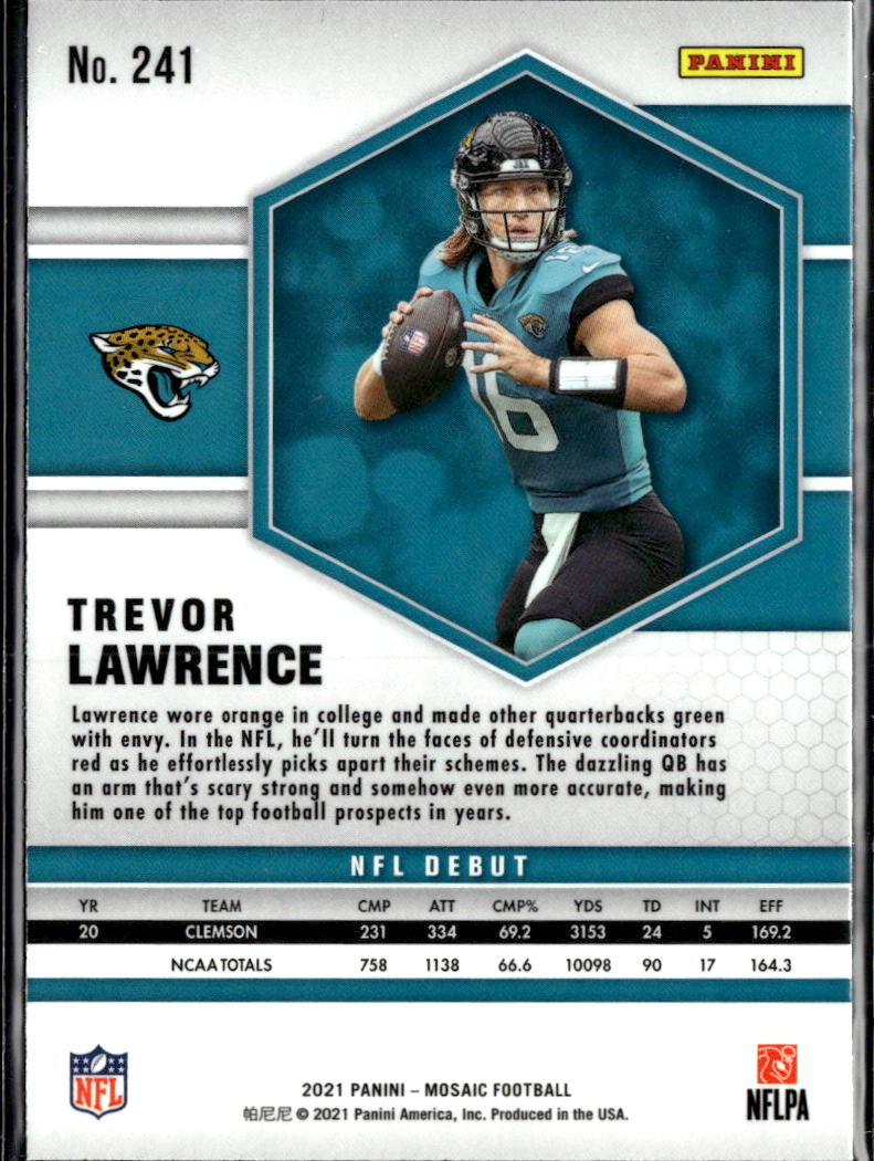 Trevor Lawrence 2021 Mosaic Rookie RC Jacksonville Jaguars