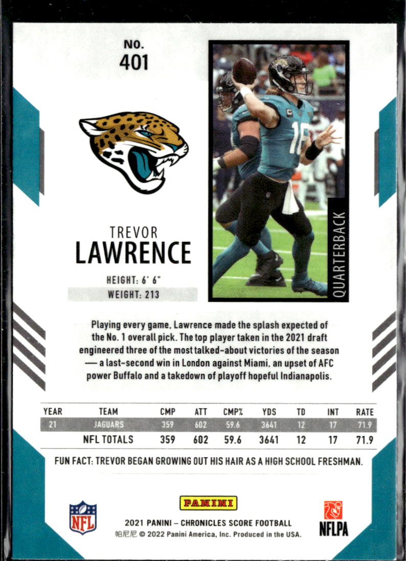 Trevor Lawrence 2021 Score Rookie RC Jacksonville Jaguars