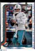 Quinn Ewers 2025 Topps Chrome RC Pulsar Refractor Miami Dolphins