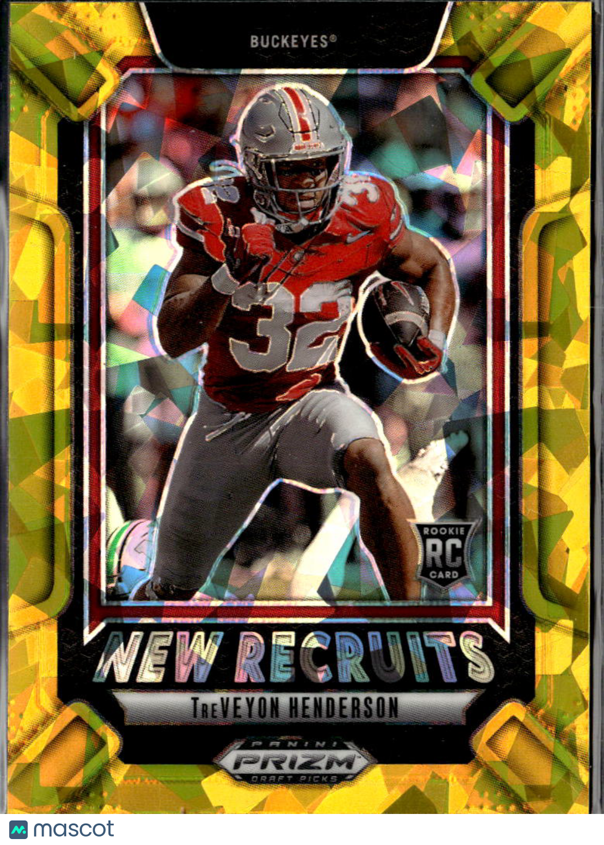 TreVeyon Henderson 2025 Prizm Draft Picks Rookie RC Gold Ice Ohio State Buckeyes