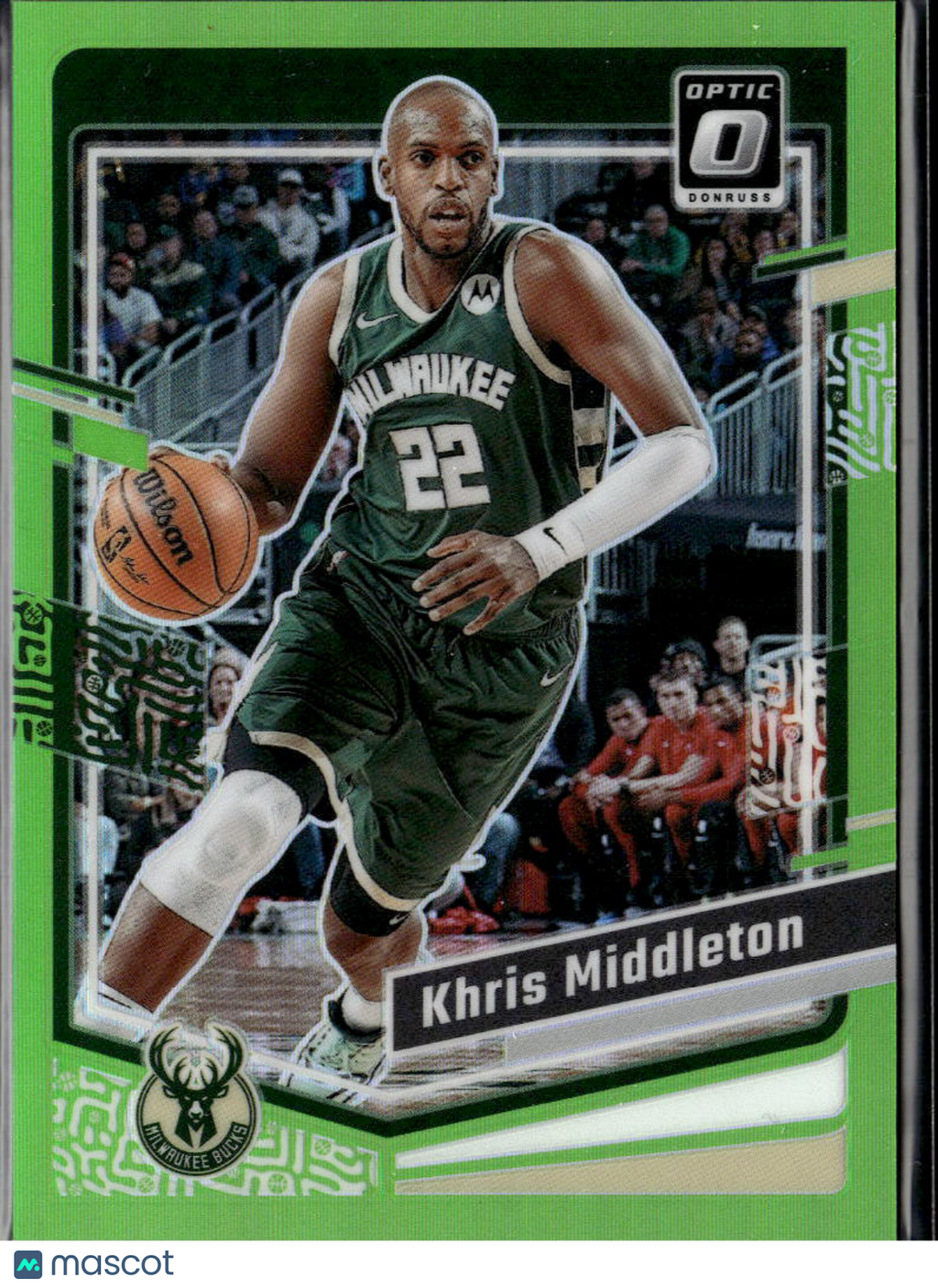 Khris Middleton 2023-24 Optic Lime Green Prizm 131/149 Milwaukee Bucks