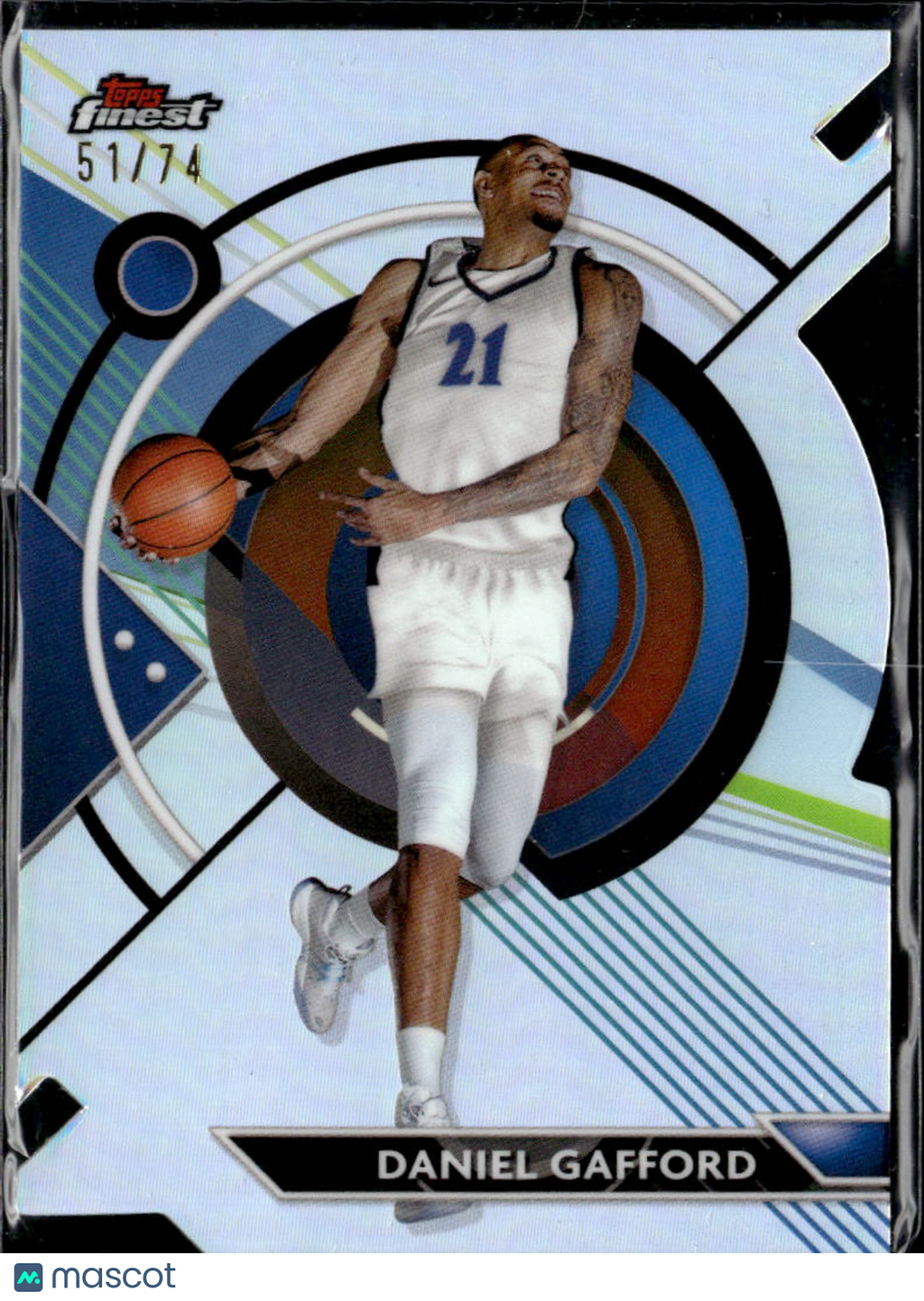 Daniel Gafford 2022 Topps Finest Die-Cut Refractor 51/74 Dallas Mavericks