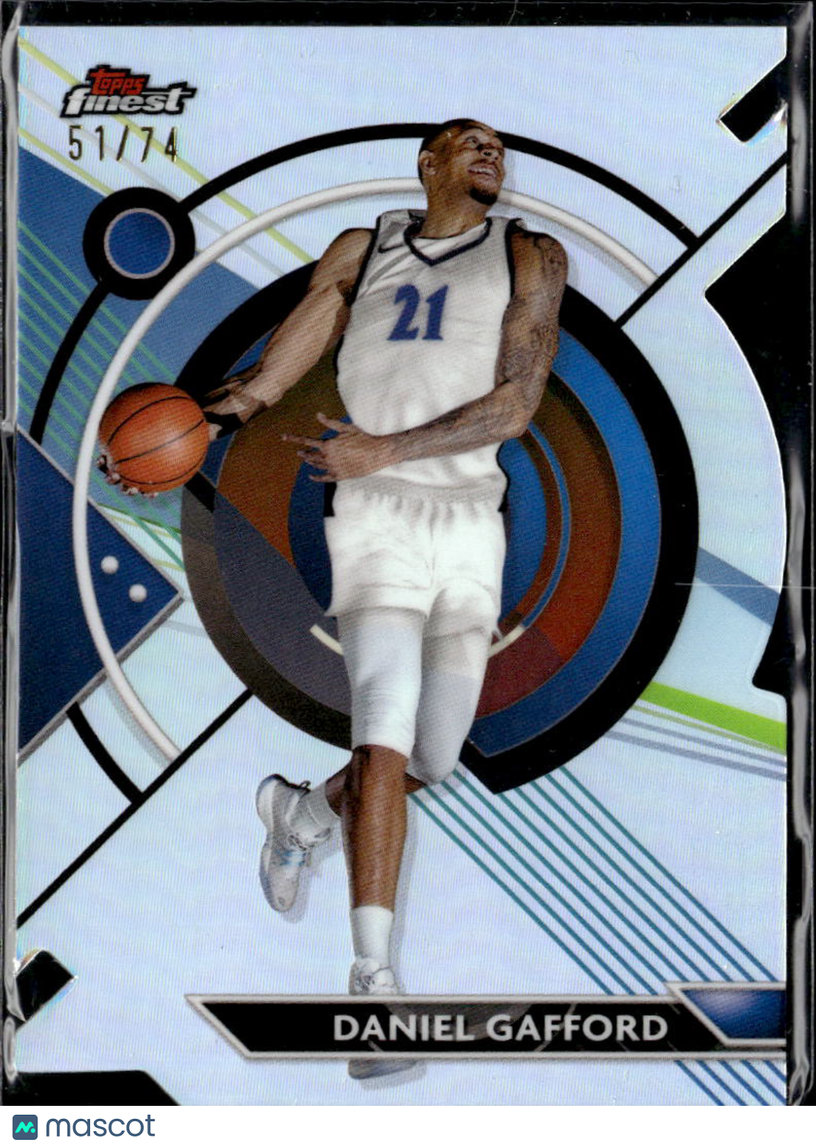 Daniel Gafford 2022 Topps Finest Die-Cut Refractor 51/74 Dallas Mavericks