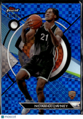Noah Clowney 2022 Topps Finest Blue Refractor RC 65/99 Brooklyn Nets