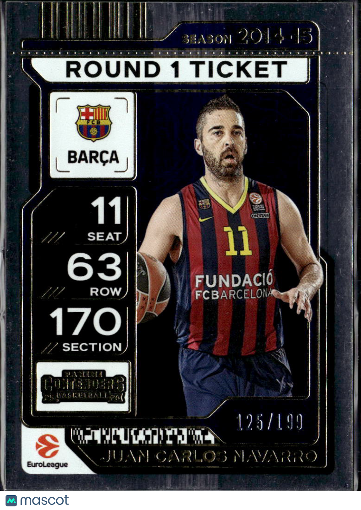 Juan Carlos Navarro 2026 Contenders Basketball 125/199 Barça FC Barcelona