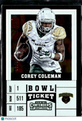 Corey Coleman 2017 Panini Contenders Draft Picks Bowl Ticket /99 Baylor Bears
