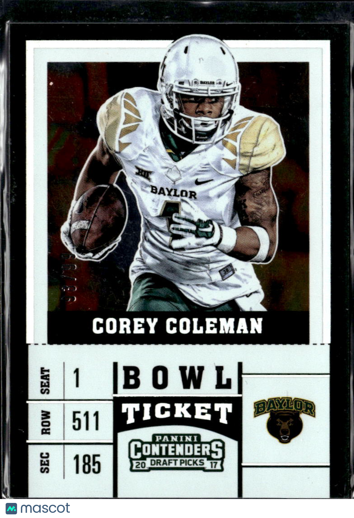 Corey Coleman 2017 Panini Contenders Draft Picks Bowl Ticket /99 Baylor Bears