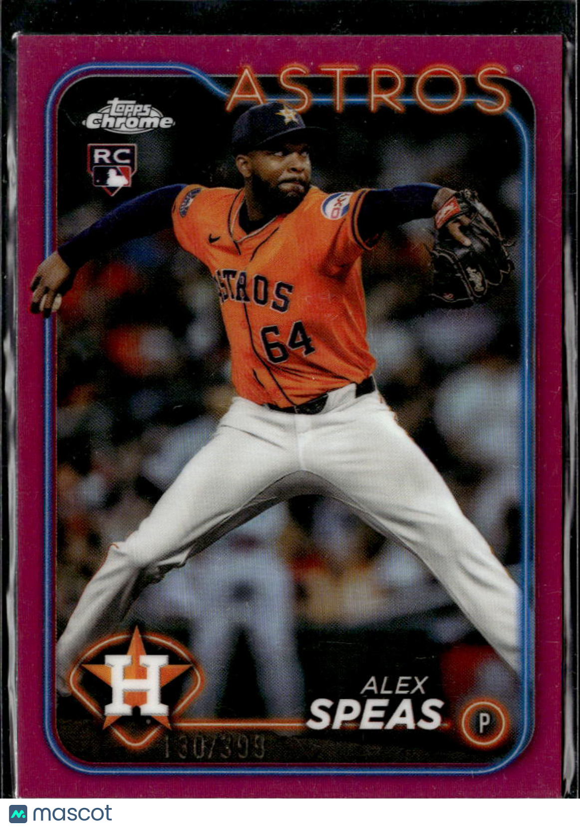 Alex Speas 2024 Topps Chrome Update RC Pink Refractor /399 Houston Astros