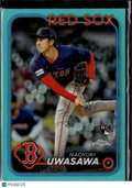 Naoyuki Uwasawa 2024 Topps Chrome RC Aqua Refractor /199 Boston Red Sox