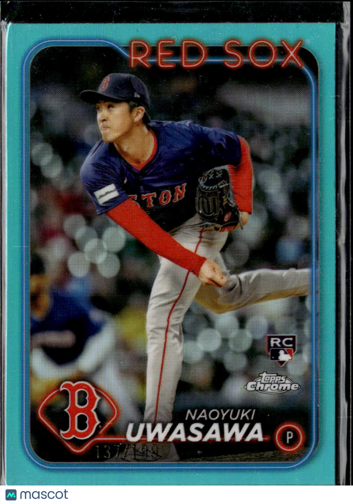 Naoyuki Uwasawa 2024 Topps Chrome RC Aqua Refractor /199 Boston Red Sox